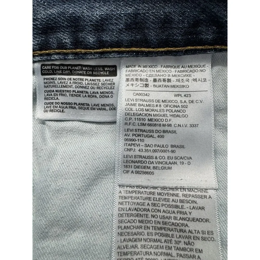 Levis 514 Straight‎ Fit Men's Jeans Dark Blue Sizes 38x30 Slight Distress